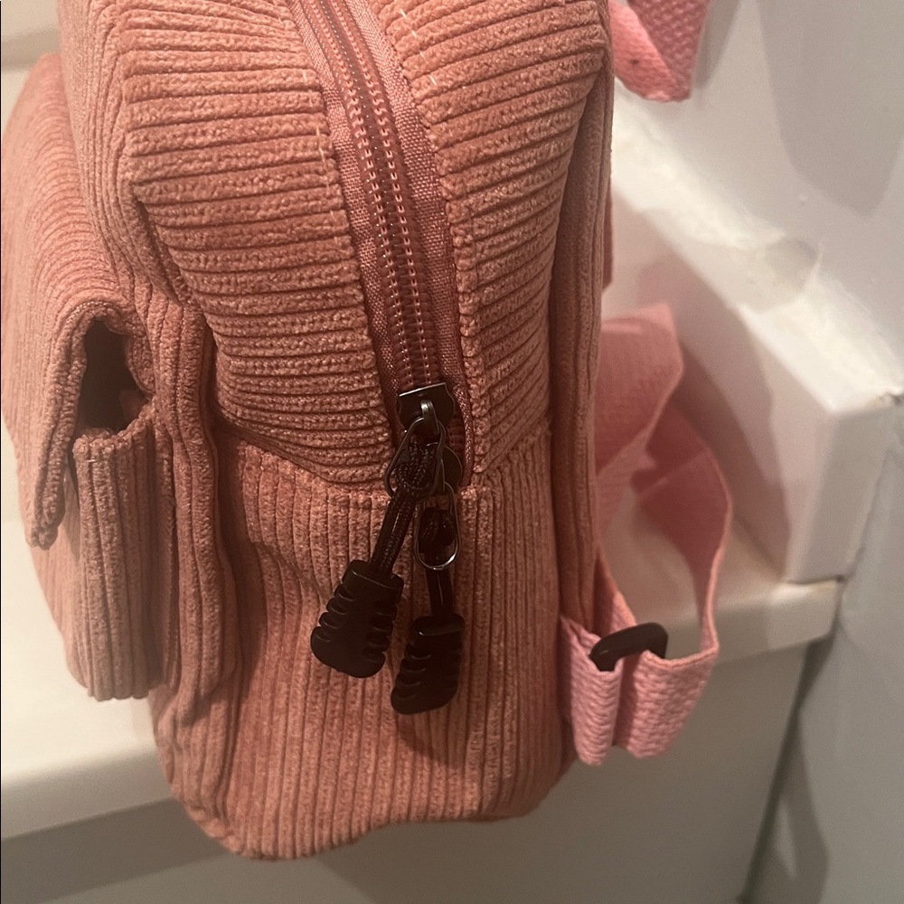 New Pink Corduroy Women's/Childs small Bag measures 7x7x3 - Picture 5 of 5